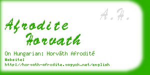 afrodite horvath business card