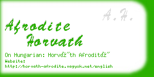 afrodite horvath business card